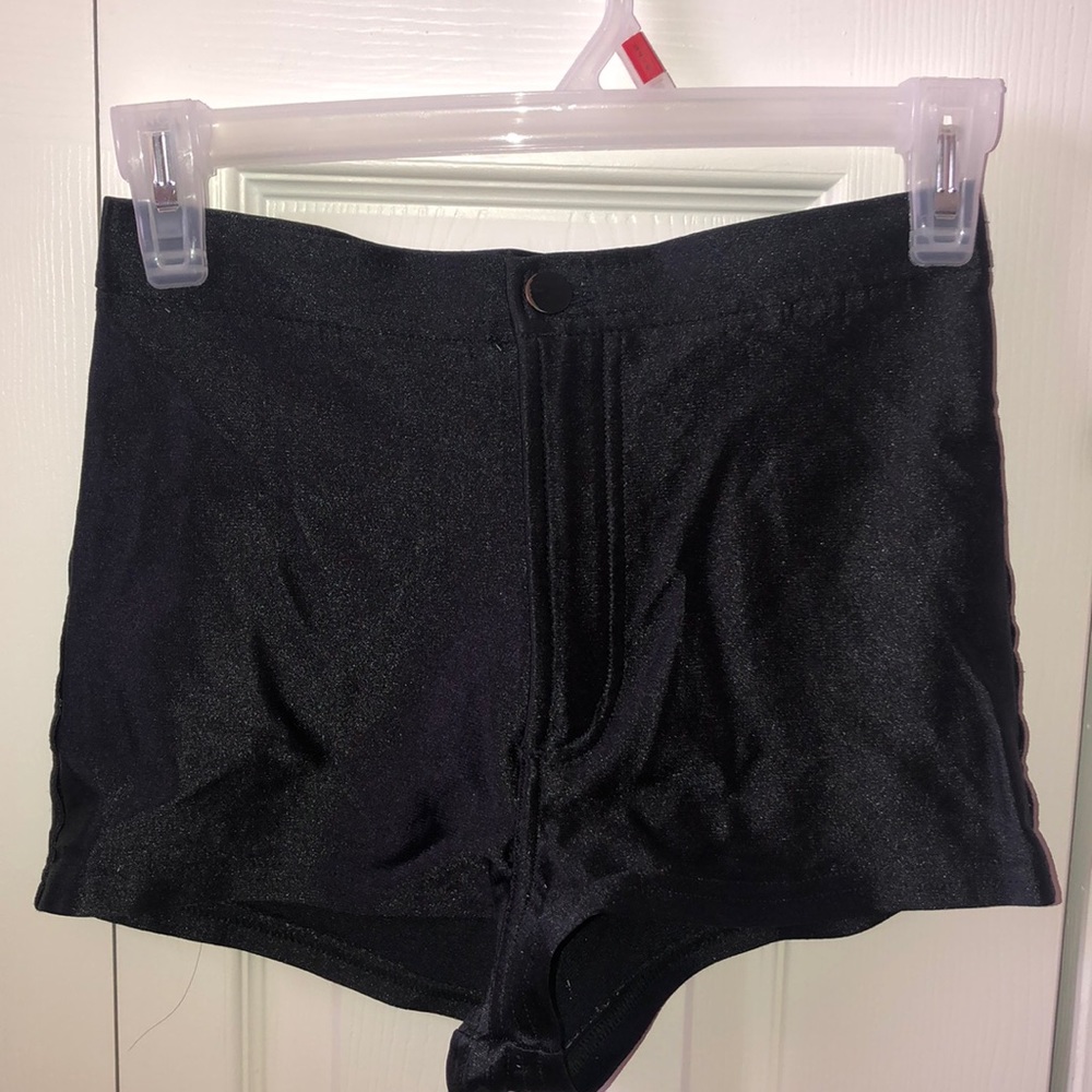 American Apparel Black Disco Shorts